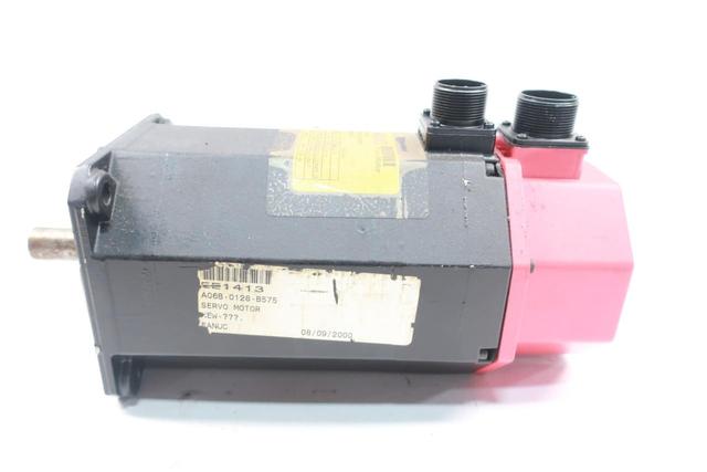 FANUC A06B-0128-B575 3PH 1.4KW 114V-AC 3000RPM 6NM SERVO MOTORS