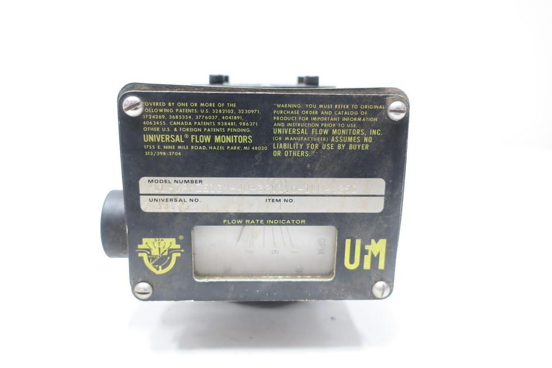 UFM LL-ZPMZE1GM-4U-32V1.0-1WU-.25D VARIABLE AREA FLOW METER 0-1GPM