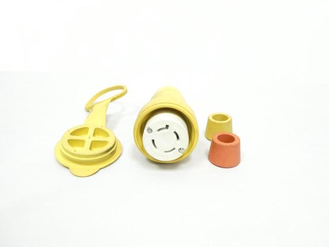 DANIEL WOODHEAD 29W77 WATERTITE YELLOW CONNECTOR 3P 4W 30A AMP 600V-AC