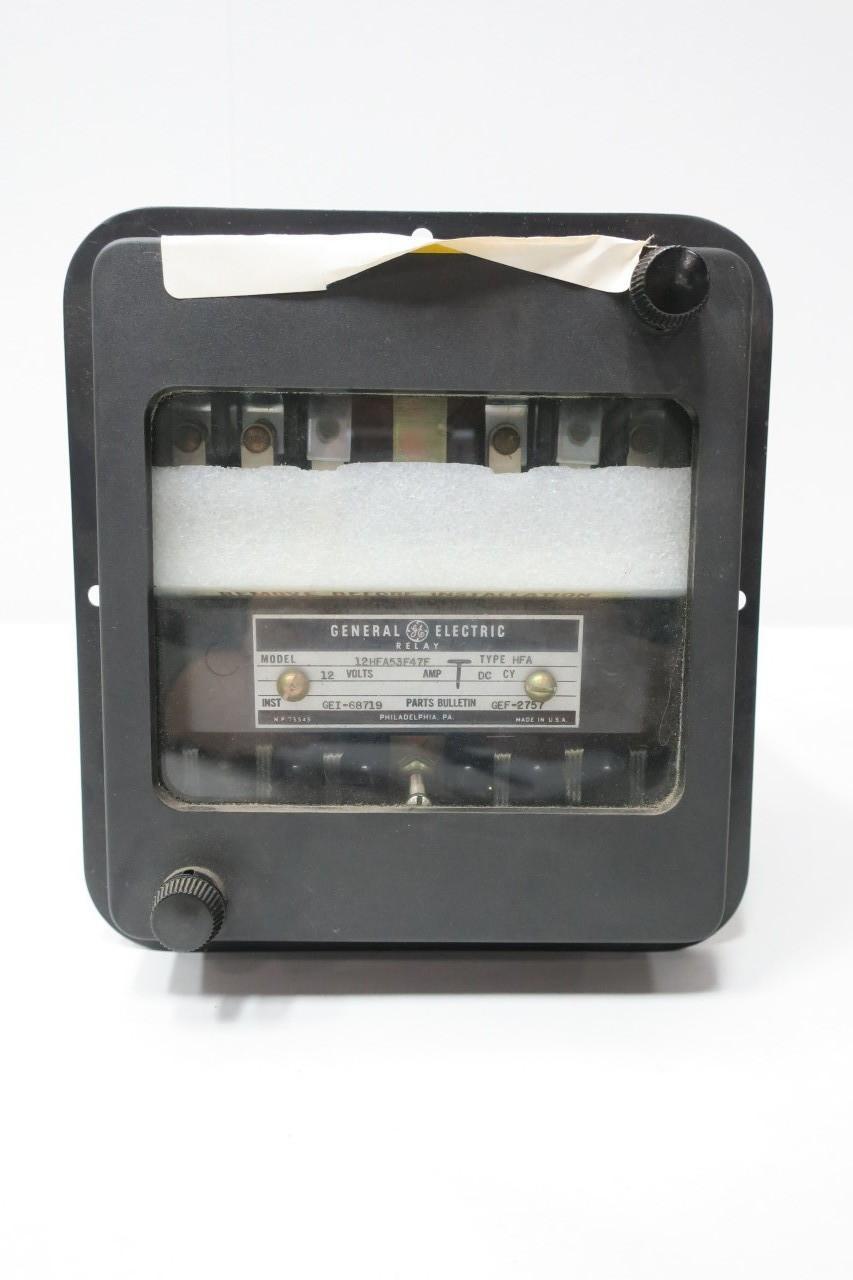 GENERAL ELECTRIC GE 12HFA53F47F AUXILIARY RELAY 12V-DC