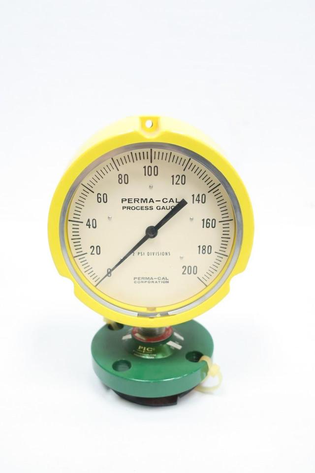 PERMA-CAL 121TID06Y23 PRESSURE GAUGE 4-1/2IN 0-200PSI