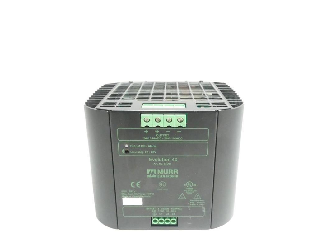 MURR ELEKTRONIK 85004 EVOLUTION 40 POWER SUPPLY 360-520V-AC 34/40A AMP 24/28V-DC