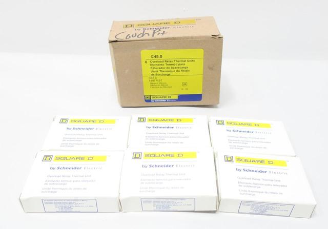 BOX OF 6 SQUARE D C45.0 OVERLOAD RELAY HEATER ELEMENT
