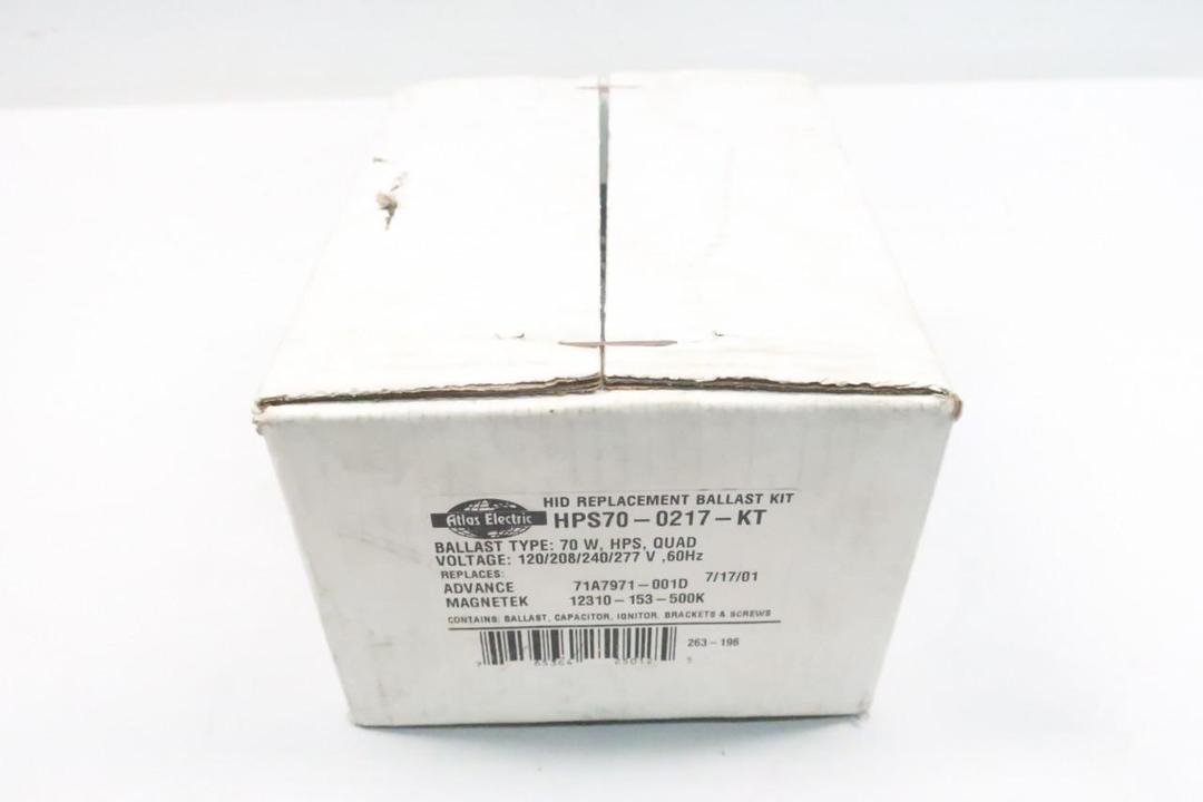ATLAS ELECTRIC HPS70-0217-KT BALLAST 70W HPS 120/208/240/277V-AC