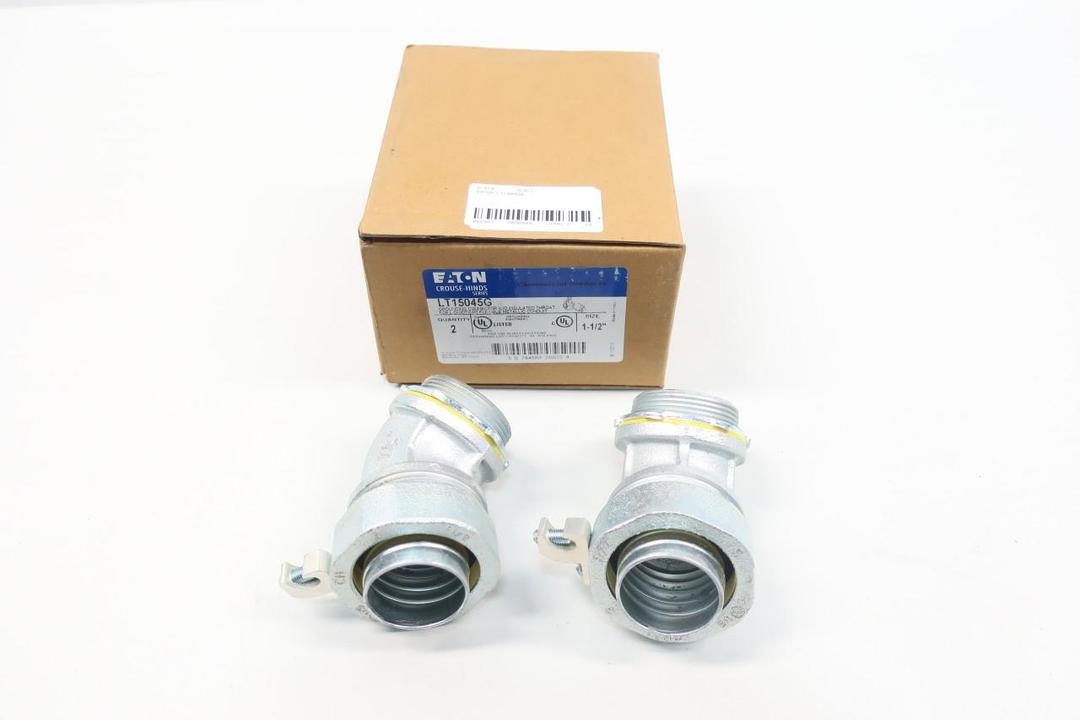 BOX OF 2 CROUSE HINDS LT15045G GROUNDING CONNECTOR 1-1/2IN