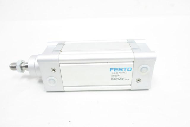 FESTO DNC-63-70-PPV-A DOUBLE ACTING PNEUMATIC CYLINDER 63MM X 70MM 145PSI
