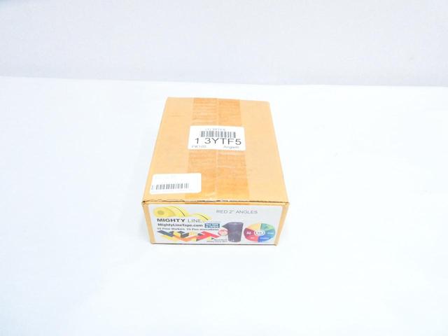 PACK OF 100 MIGHTY LINE 3YTF5 FLOOR TAPE 2IN RED ANGLES