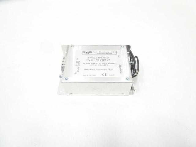 RASMI RS 2020-V7 3 PHASE RFI FILTER 16A AMP 250V-AC