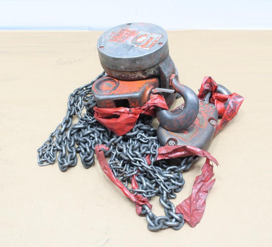 CM COLUMBUS MCKINNON CHAIN FALL 5TON MANUAL HOIST