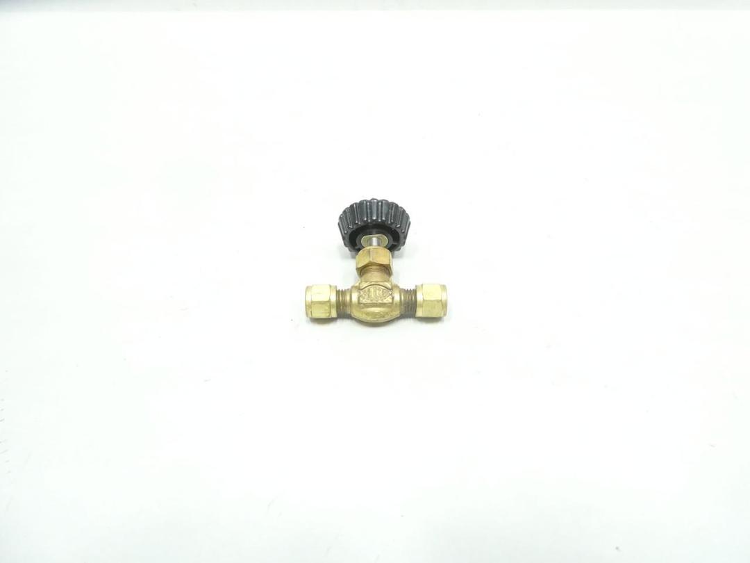 HOKE 3752 G4B MANUAL BRASS NEEDLE VALVE 1/4IN TUBE