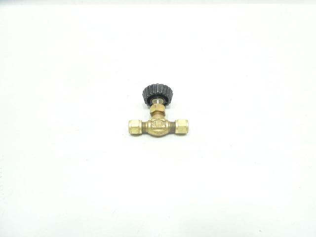 HOKE 3752 G4B MANUAL BRASS NEEDLE VALVE 1/4IN TUBE
