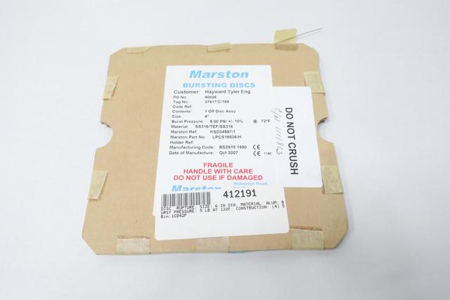 MARSTON BS2915 1990 5PSI 4IN RUPTURE DISC