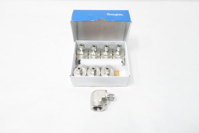 BOX OF 8 SWAGELOK SS-400-8-12 STAINLESS PIPE ELBOW 1/4IN TUBE X 3/4IN NPT