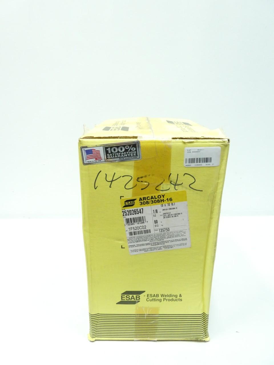 ESAB 252026547 ARCALOY 308/308H-16 ELECTRODE 1/8IN 14IN 60LB