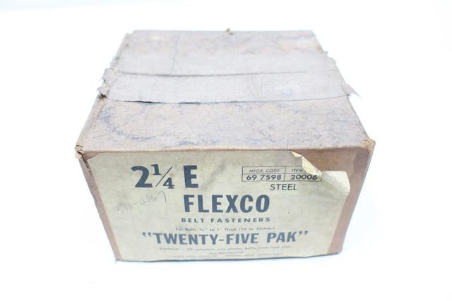 BOX OF 25 FLEXCO 20006 BELT FASTENERS 2-1/4E