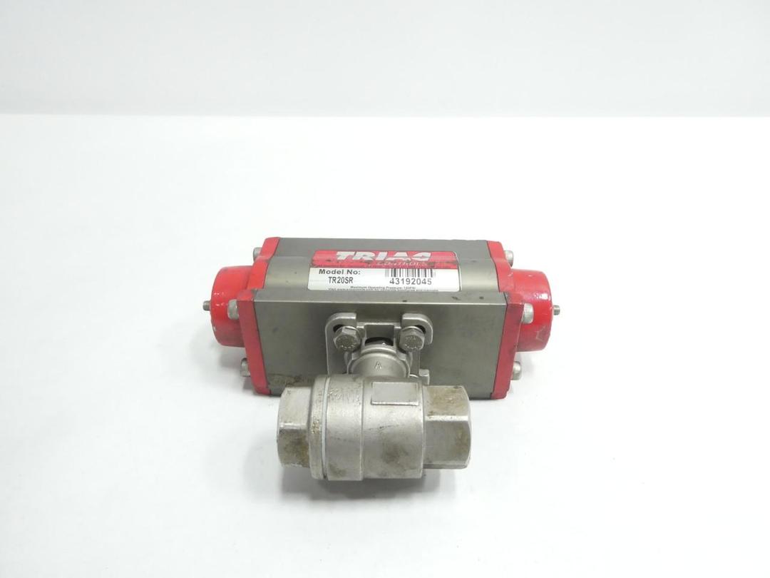 TRIAC TR20SR PNEUMATIC STAINLESS BALL VALVE 3/4IN NPT