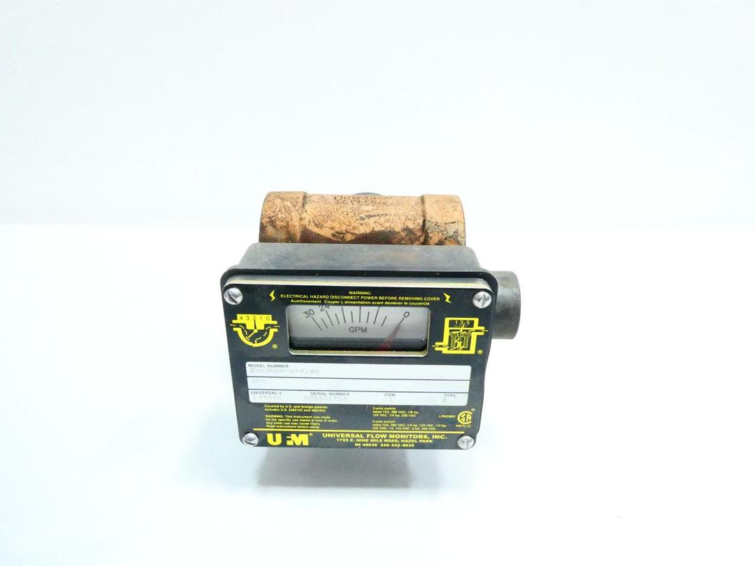 UFM WVM30GM-8-A1WR VARIABLE AREA FLOW METER 0-30GPM 1IN NPT