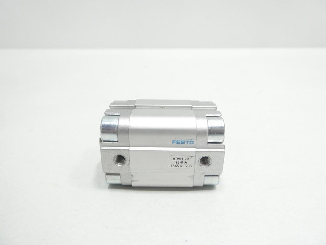FESTO ADVU-20-15-P-A DOUBLE ACTING COMPACT PNEUMATIC CYLINDER 20MM 15MM 145PSI
