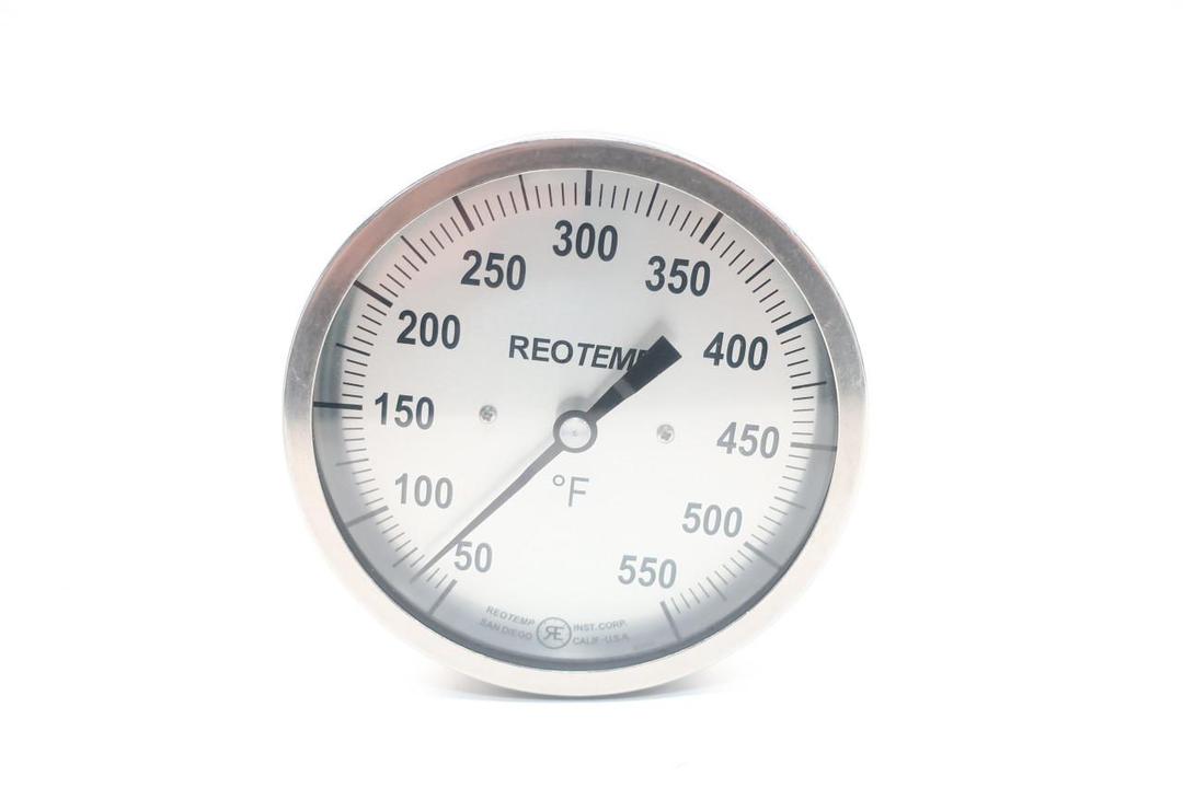 REOTEMP JJ120XF69 BIMETAL THERMOMETER 5IN 12IN 50-550F