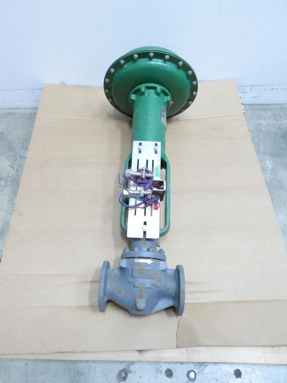 FISHER EZ 667 SIZE 45 PNEUMATIC STEEL FLANGED CONTROL VALVE 2IN 150
