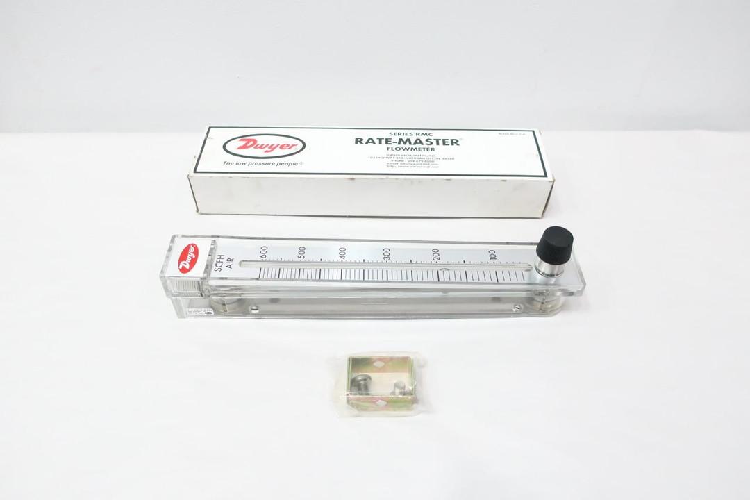 DWYER RMC-105-SSV RATE-MASTER VARIABLE AREA FLOW METER 50-600SCFH 1/2IN NPT