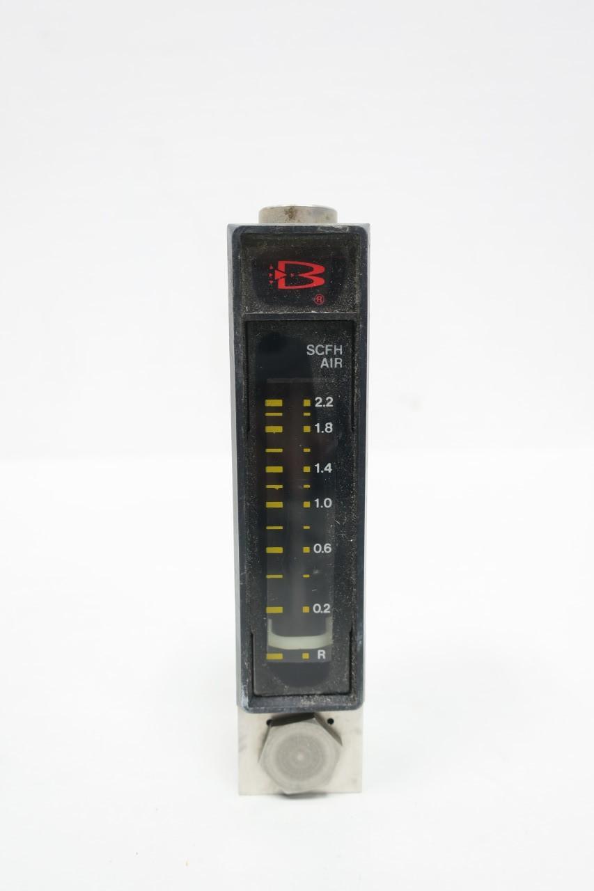 BROOKS 3750-8A4A1AA VARIABLE AREA FLOW METER 0-2.2SCFH 1/4IN NPT