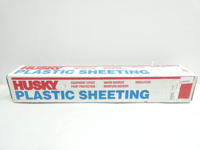HUSKY CF0410C CLEAR POLYETHYLENE SHEETING 10FT X 100FTX 1000SQFT