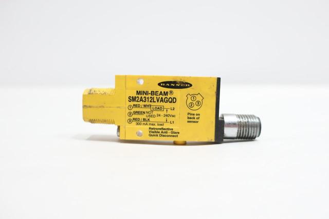 BANNER SM2A312LVAGQD MINI-BEAM PHOTOELECTRIC SENSOR 24-240V-AC