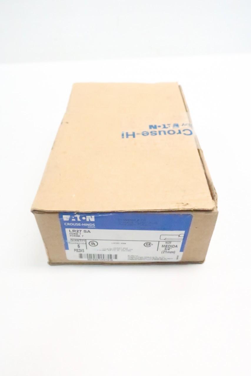 BOX OF 5 CROUSE HINDS LR27 SA ALUMINUM CONDUIT OUTLET BODY 3/4IN