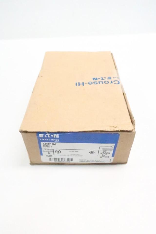 BOX OF 5 CROUSE HINDS LR27 SA ALUMINUM CONDUIT OUTLET BODY 3/4IN