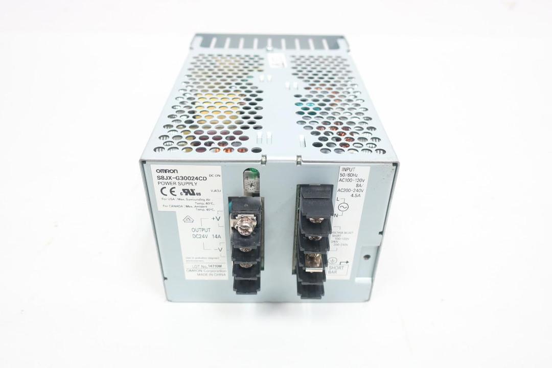 OMRON S8JX-G30024CD AC TO DC POWER SUPPLY 120/240V-AC 14A AMP 24V-DC