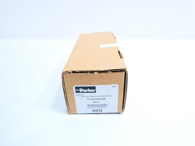 PARKER P33RA96BNZP PNEUMATIC REGULATOR 3/4IN NPT 0-30PSI