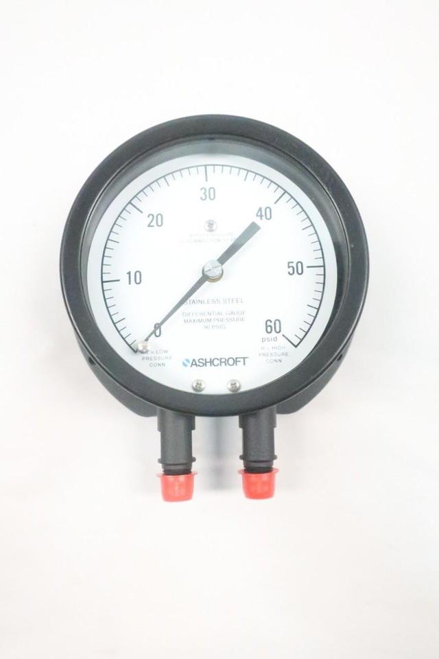 ASHCROFT 45-1127-S-02L-60# PRESSURE GAUGE 4-1/2IN 0-60PSI 1/4IN NPT