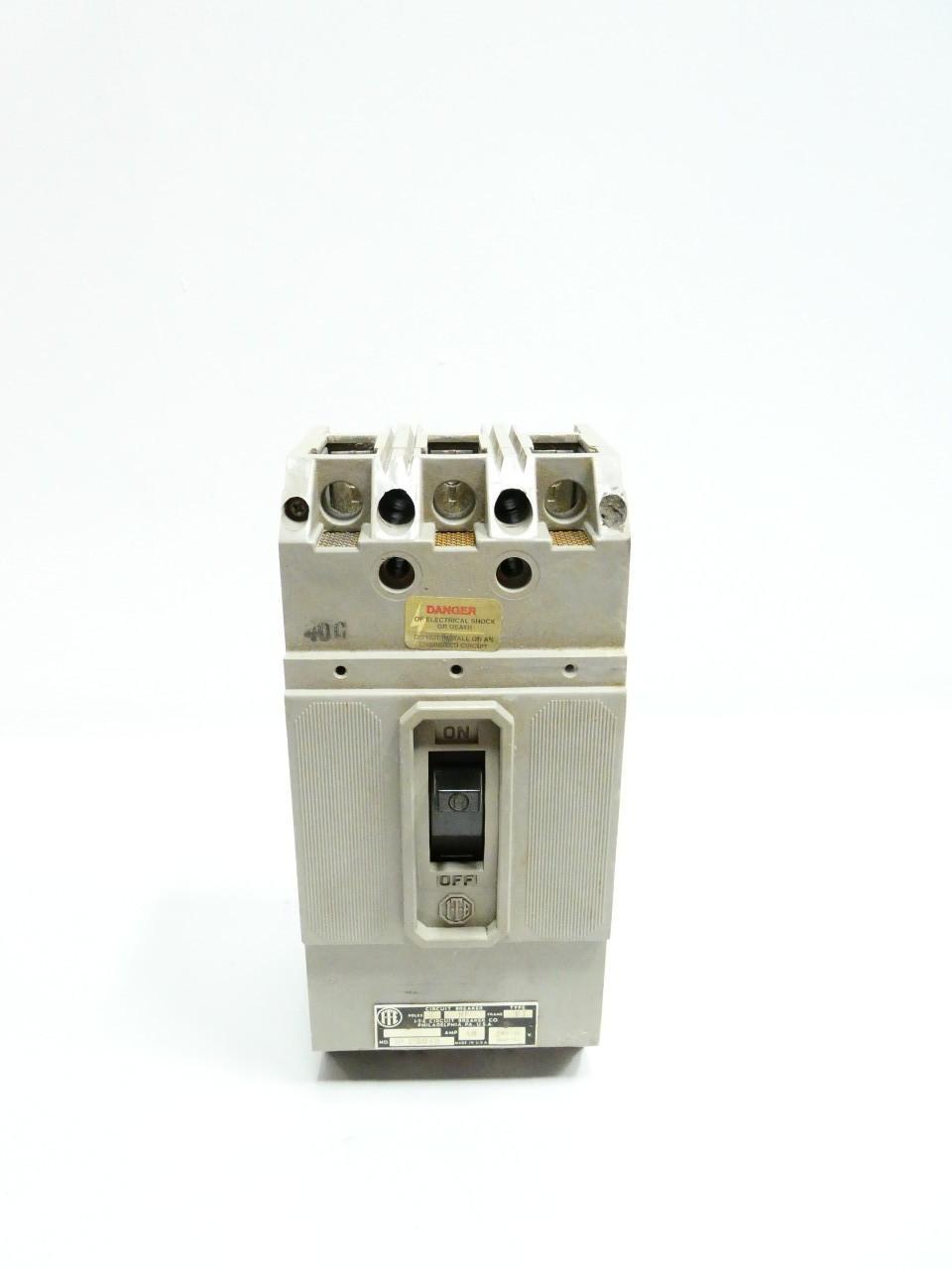 ITE HF3-B040 CIRCUIT BREAKER 3P 40A AMP 600V-AC
