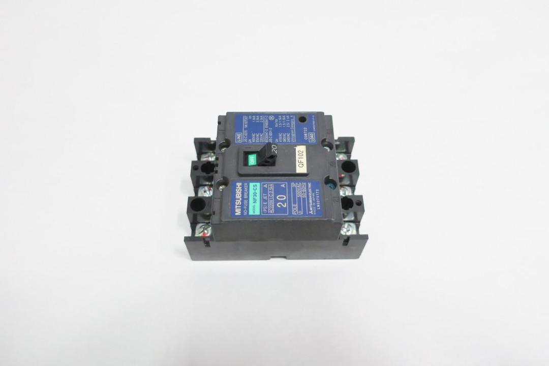MITSUBISHI NF30-CS MOLDED CASE CIRCUIT BREAKER 3P 20A AMP 500V-AC