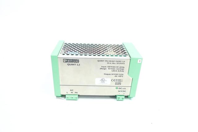 PHOENIX CONTACT 2939056 QUINT PS-120AC/24DC/2.5 POWER SUPPLY 120V-AC 2.5A 24V-DC