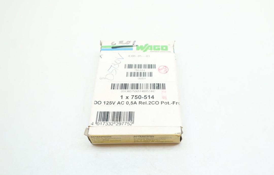 WAGO 750-514 2 CHANNEL 125V-AC RELAY MODULE