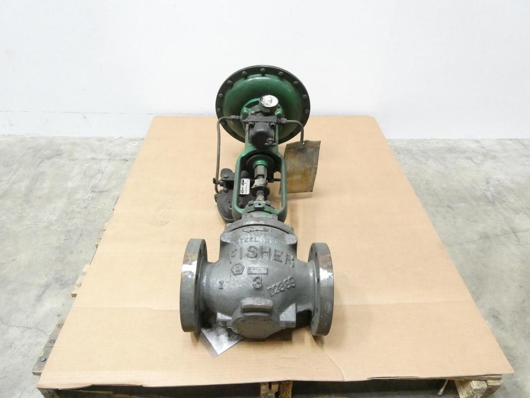 FISHER ED 667 PNEUMATIC STEEL FLANGED CONTROL VALVE 3IN 300