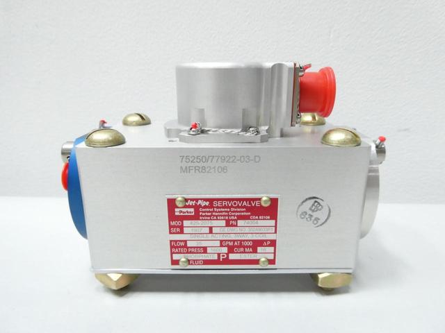 PARKER JET-PIPE 425-2075 74004 HYDRAULIC SERVO VALVE 25GPM @ 1000PSI