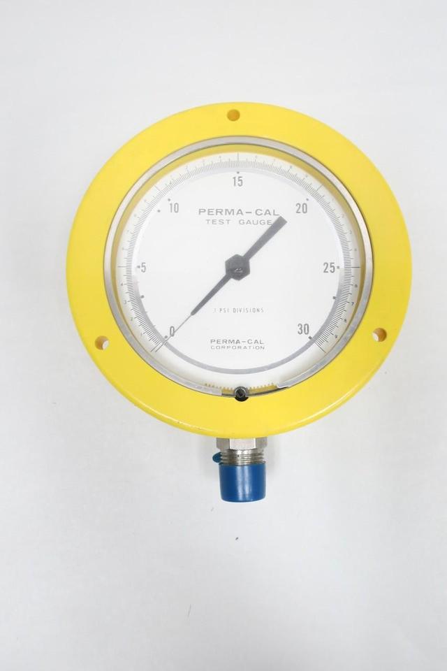 PERMA-CAL 101FTM01Y23 TEST GAUGE 4-1/2IN 0-30PSI 1/2IN NPT