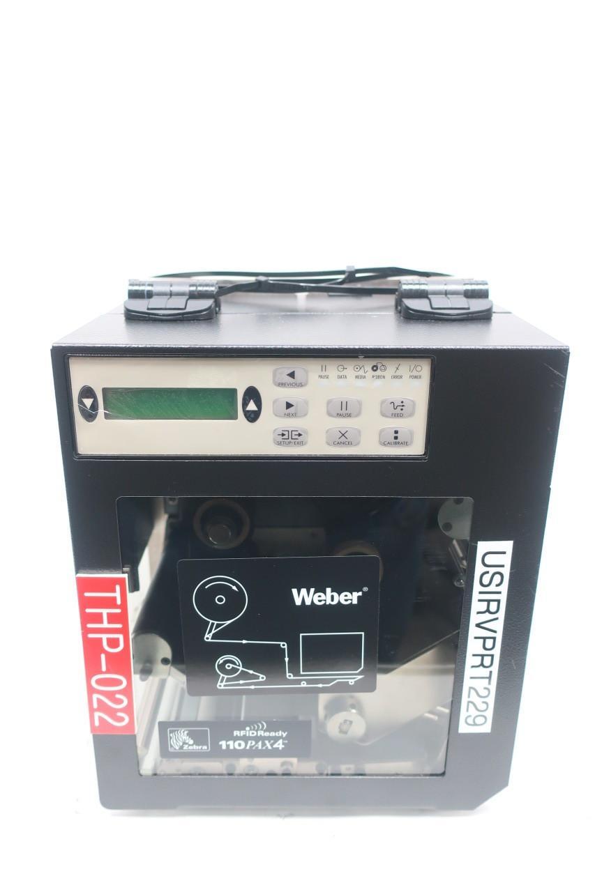 ZEBRA 113ER01-00000 110PAX4 THERMAL LABEL PRINTER 90-264V-AC