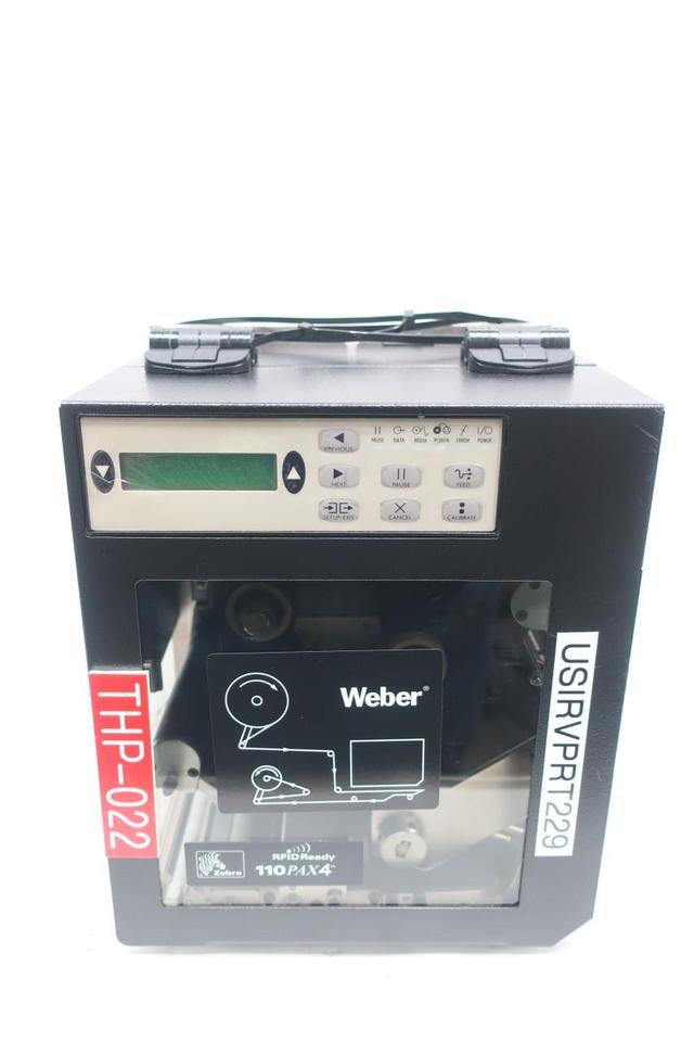 ZEBRA 113ER01-00000 110PAX4 THERMAL LABEL PRINTER 90-264V-AC