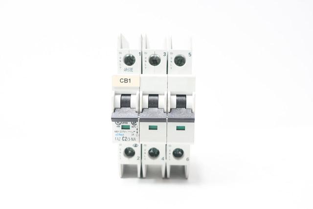 EATON FAZ-C2/3-NA MINIATURE CIRCUIT BREAKER 3P 2A AMP 277V-AC