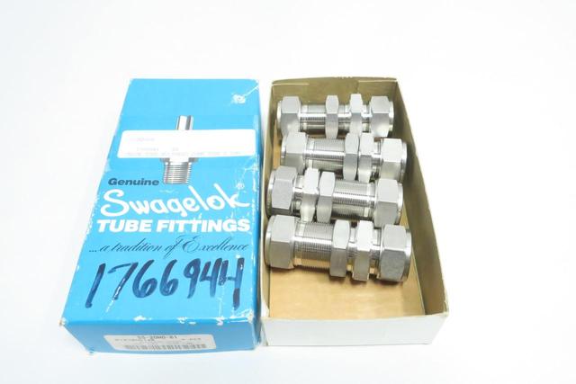 BOX OF 4 SWAGELOK SS-20M0-61 STAINLESS BULKHEAD UNION 20MM