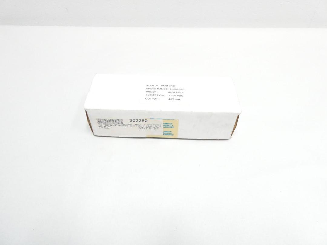 OMEGA PX305-3KGI PRESSURE TO CURRENT TRANSDUCER 4-20MA 0-3000PSI 12-30V-DC