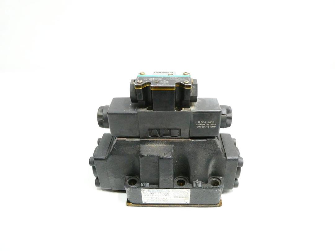 DOUBLE A QF-3-FF-10D1 QF-8-C-10B1 DIRECTIONAL CONTROL VALVE 5000PSI 120V-AC