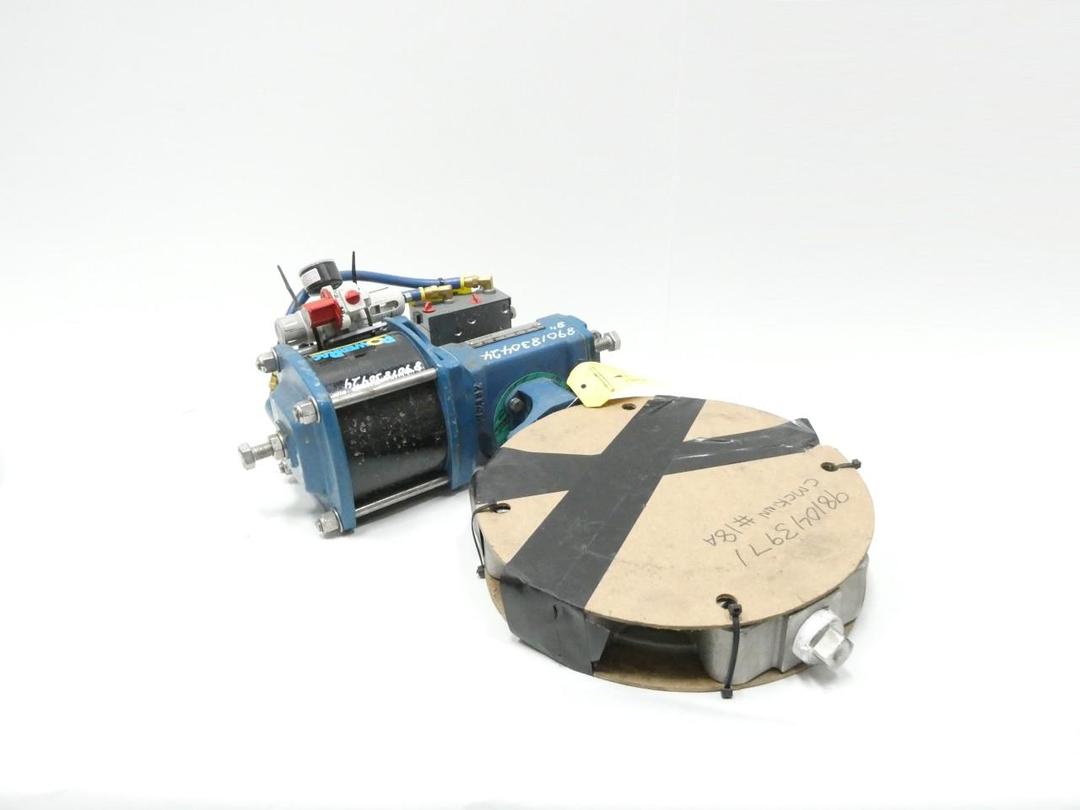 DEZURIK BHP POWER RAC BLX V100 LUGGED PNEUMATIC STAINLESS CONTROL VALVE 8IN 150