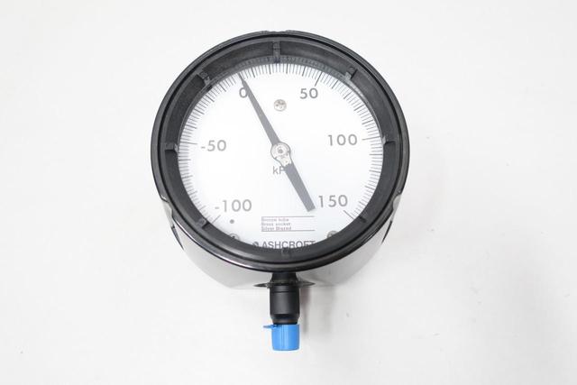 ASHCROFT 45-1279AS-2L-100/0/150KPA PRESSURE GAUGE 4-1/2IN -100-150KPA 1/4IN NPT