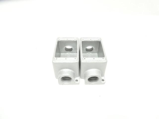 SET OF 2 THOMAS & BETTS FDC3-TB IRON CAST DEVICE BOX 1IN