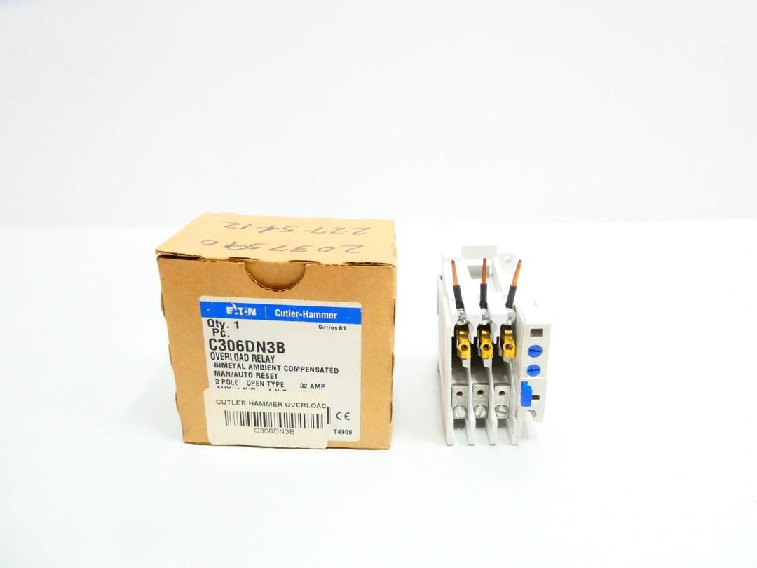 CUTLER HAMMER C306DN3B OVERLOAD RELAY 32A AMP